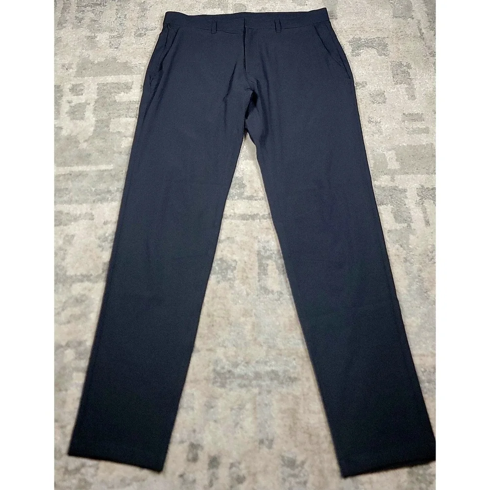 NWT Fabletics Men's Black‎ Modern Fit Stretch Performance Golf Chino Pants 36x34